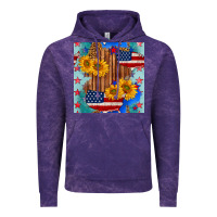 Cloud Purple usa map with sunflowers and leopard seamless pattern Vintage Hoodie - BundleAndBundleShop