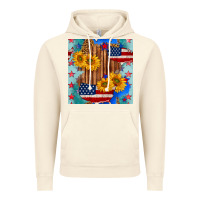Vintage Artic usa map with sunflowers and leopard seamless pattern Vintage Hoodie - BundleAndBundleShop