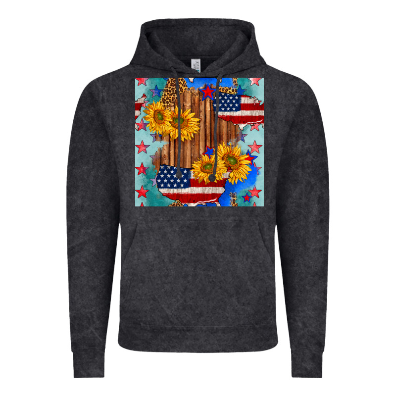 Usa Map With Sunflowers And Leopard Seamless Pattern Vintage Hoodie by BundleAndBundleShop | Teevron
