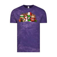 Cloud Purple Christmas snow coffee cups Vintage Tee - Jasminsmagicworld
