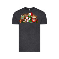 Vintage Black Christmas snow coffee cups Vintage Tee - Jasminsmagicworld