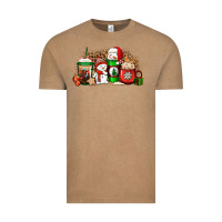 Christmas Snow Coffee Cups Vintage Tee | Teevron