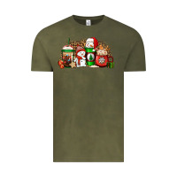 Vintage Olive Christmas snow coffee cups Vintage Tee - Jasminsmagicworld