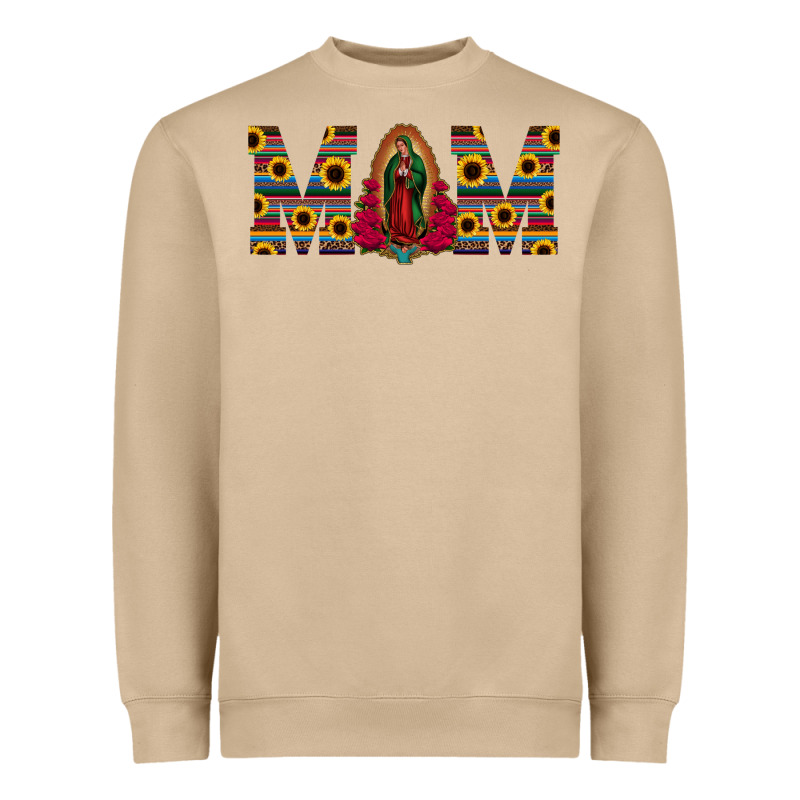 Mom Lady Of Guadalupe  Serape Sunflower Heavyweight Sweatshirt by Jasminsmagicworld | Teevron