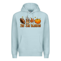 Blue Mist Tis' the season Premium Hoodie - NancyCooperArtShop