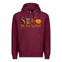 Burgundy Tis' the season Premium Hoodie - NancyCooperArtShop