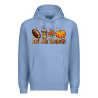 Colony Blue Tis' the season Premium Hoodie - NancyCooperArtShop