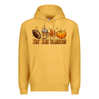 Mustard Tis' the season Premium Hoodie - NancyCooperArtShop