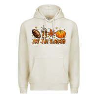 Oatmeal Heather Tis' the season Premium Hoodie - NancyCooperArtShop