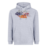 Heather Grey God Bless The USA Heavyweight Hoodie - Bettercallsaul