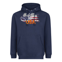 Navy God Bless The USA Heavyweight Hoodie - Bettercallsaul