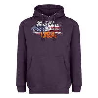 Plum God Bless The USA Heavyweight Hoodie - Bettercallsaul