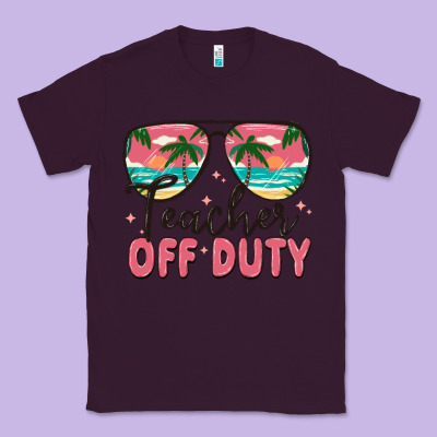 Teacher Off Duty Classic Tee Designed By Maliassmallbusiness