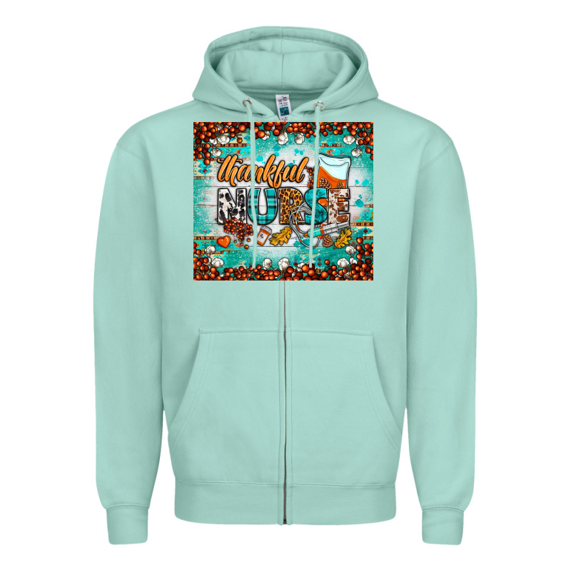 Thankful Nurse Fall Tumbler Zipper Hoodie by BundleAndBundleShop | Teevron