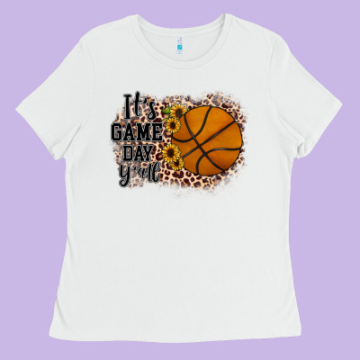 It's Game Day Y'all Basketball Ladies Tee Designed By Jahusdesignshop