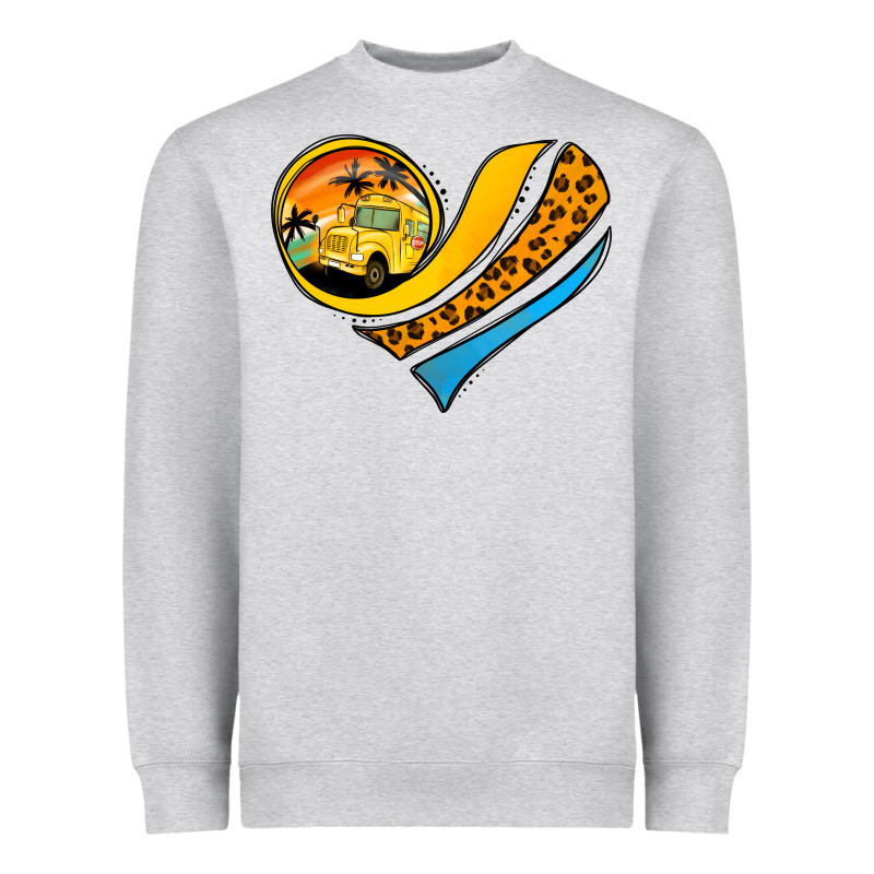 School Bus Heart Heavyweight Sweatshirt by Jasminsmagicworld | Teevron