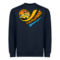 Navy school bus heart Heavyweight Sweatshirt - Jasminsmagicworld