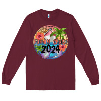 Burgundy family cruise 2024 Long Sleeve Tee - MaliasSmallBusiness