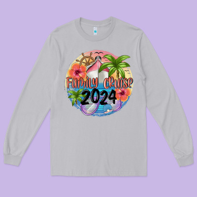 Family Cruise 2024 Long Sleeve Tee Designed By Maliassmallbusiness