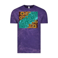Cloud Purple Tooled Leather And Sunflowers Vintage Tee - Jasminsmagicworld