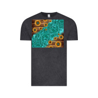 Vintage Black Tooled Leather And Sunflowers Vintage Tee - Jasminsmagicworld