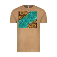 Vintage Camel Tooled Leather And Sunflowers Vintage Tee - Jasminsmagicworld