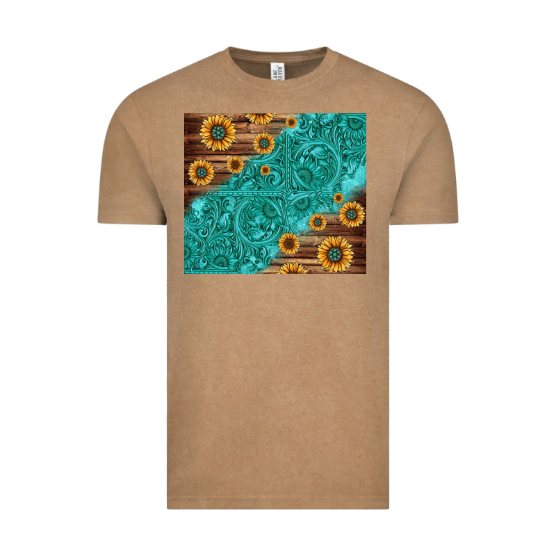 Tooled Leather And Sunflowers Vintage Tee by Jasminsmagicworld | Teevron