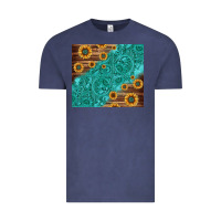 Vintage Denim Tooled Leather And Sunflowers Vintage Tee - Jasminsmagicworld