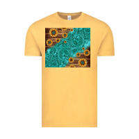 Vintage Mustard Tooled Leather And Sunflowers Vintage Tee - Jasminsmagicworld
