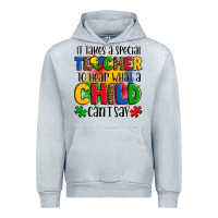 Heather Grey it takes a special teacher to hear what a child can't say Urban Hoodie - OliviaCreatesArt