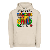 Pigment French Oak it takes a special teacher to hear what a child can't say Urban Hoodie - OliviaCreatesArt