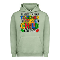 Pigment Oil Green it takes a special teacher to hear what a child can't say Urban Hoodie - OliviaCreatesArt