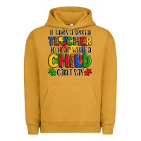 Pigment Peanut Butter it takes a special teacher to hear what a child can't say Urban Hoodie - OliviaCreatesArt