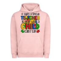 Pigment Salmon it takes a special teacher to hear what a child can't say Urban Hoodie - OliviaCreatesArt