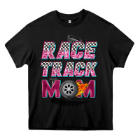 Black race track mom Heavy Core Tee - Zillion Design Studio