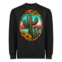 Black serape and sunflower cactus Heavyweight Sweatshirt - Jasminsmagicworld