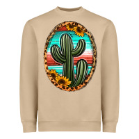 Serape And Sunflower Cactus Heavyweight Sweatshirt | Teevron