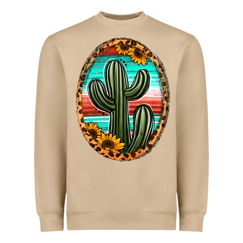 Serape And Sunflower Cactus Heavyweight Sweatshirt by Jasminsmagicworld | Teevron