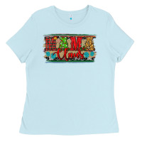 Baby Blue christmas western mama claus Ladies Tee - RanaPortraitStore