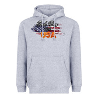 Heather Grey God Bless The USA Heavyweight Hoodie - Bettercallsaul
