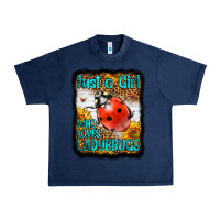 Navy Western Just A Girl Who Loves Ladybug Urban Heavy Tee - LillyAllenDesigns
