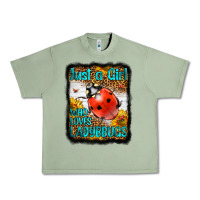 Oil Green Western Just A Girl Who Loves Ladybug Urban Heavy Tee - LillyAllenDesigns