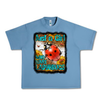 Pebble Blue Western Just A Girl Who Loves Ladybug Urban Heavy Tee - LillyAllenDesigns