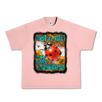 Salmon Western Just A Girl Who Loves Ladybug Urban Heavy Tee - LillyAllenDesigns