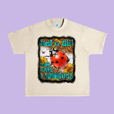 Western Just A Girl Who Loves Ladybug Urban Heavy Tee Designed By Lillyallendesigns