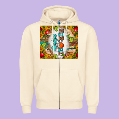 Thankful Teacher Fall Tumbler Zipper Hoodie Designed By Bundleandbundleshop