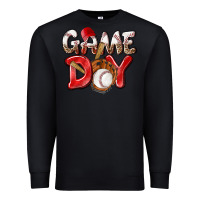 Black Game day Baseball Premium Sweatshirt - NancyCooperArtShop