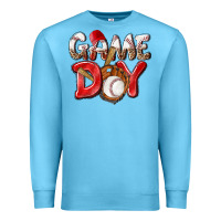 Ocean Blue Game day Baseball Premium Sweatshirt - NancyCooperArtShop