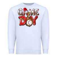 White Game day Baseball Premium Sweatshirt - NancyCooperArtShop
