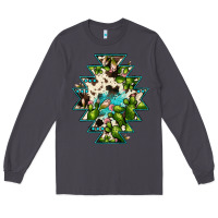 Smoke aztec  cowhide cactus gemstone Long Sleeve Tee - JahusDesignShop